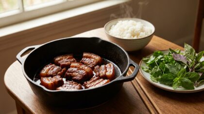 poitrine de porc au caramel