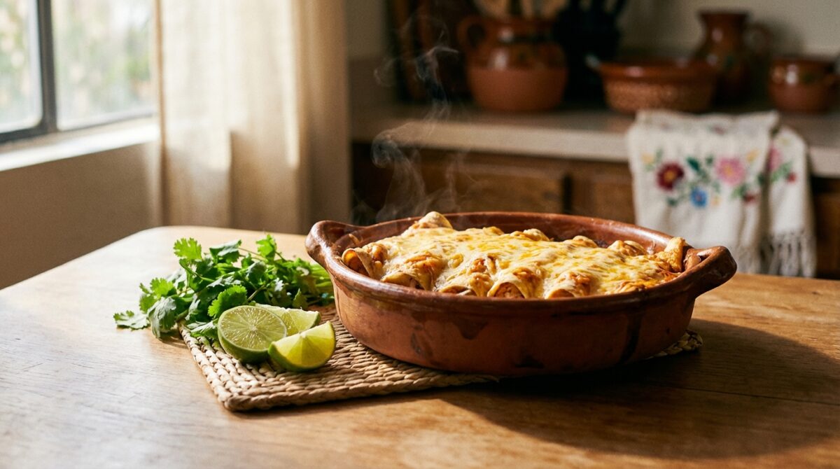 délicieuses enchiladas poulet