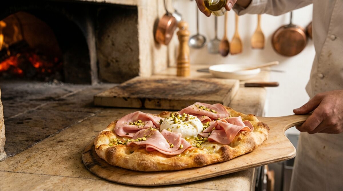 mortadelle burrata pistaches