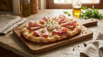 mortadelle burrata pistaches