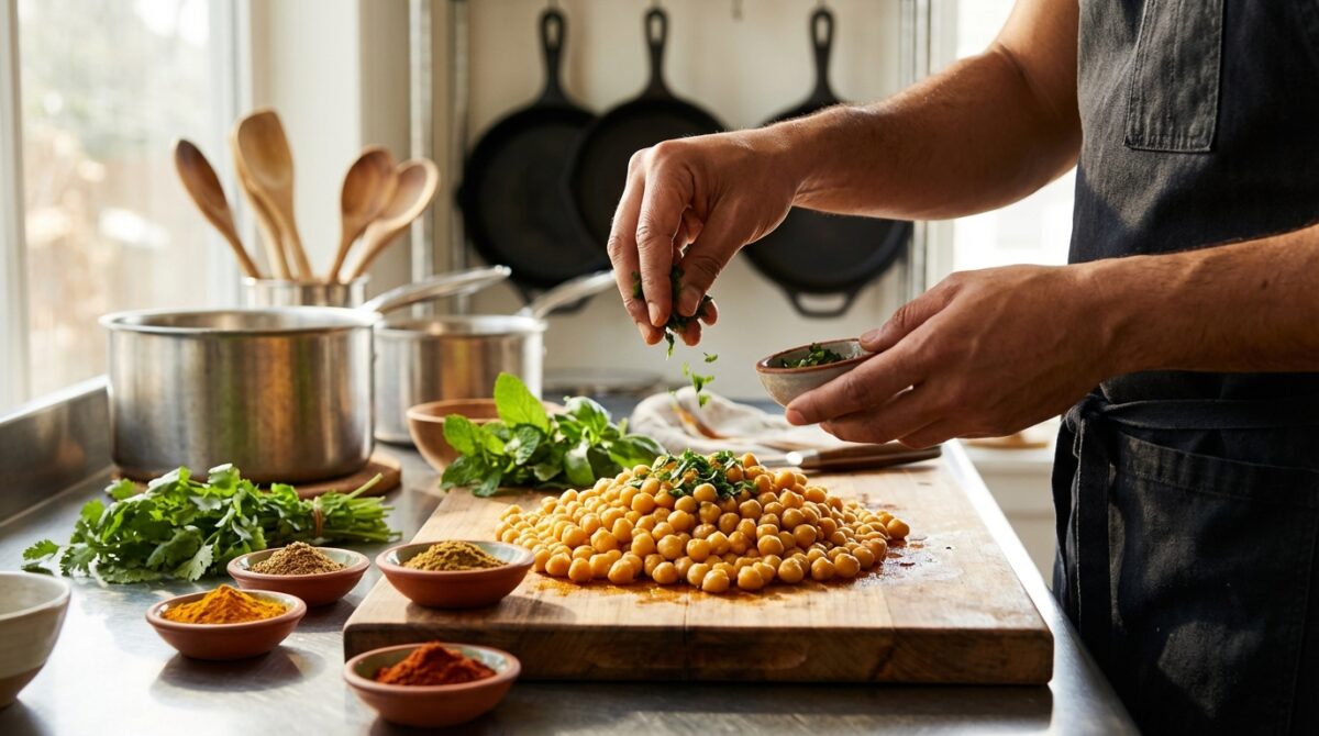 découvrez comment les pois chiches, les épices et les herbes fraîches créent un trio végétarien irrésistible qui séduit même les amateurs de viande avec saveur et originalité.