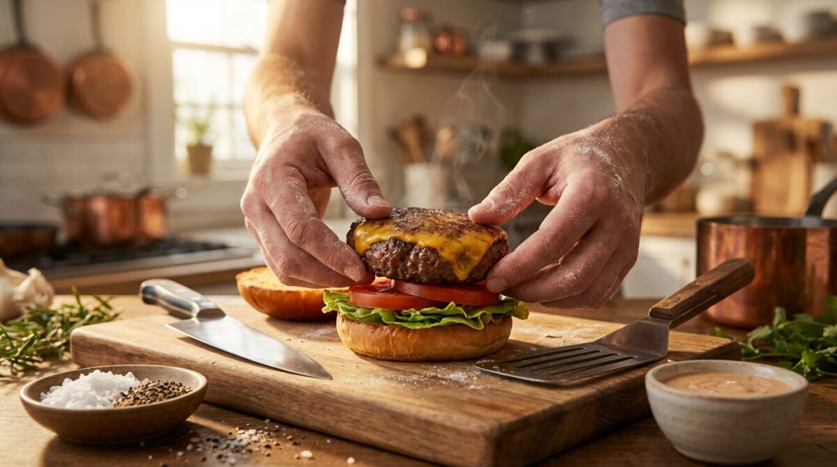 hamburger maison savoureux