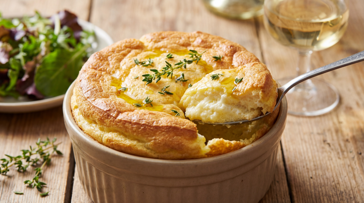Soufflé au chèvre express : sans béchamel ni blancs montés, une recette ultra gourmande prête en 15 minutes
