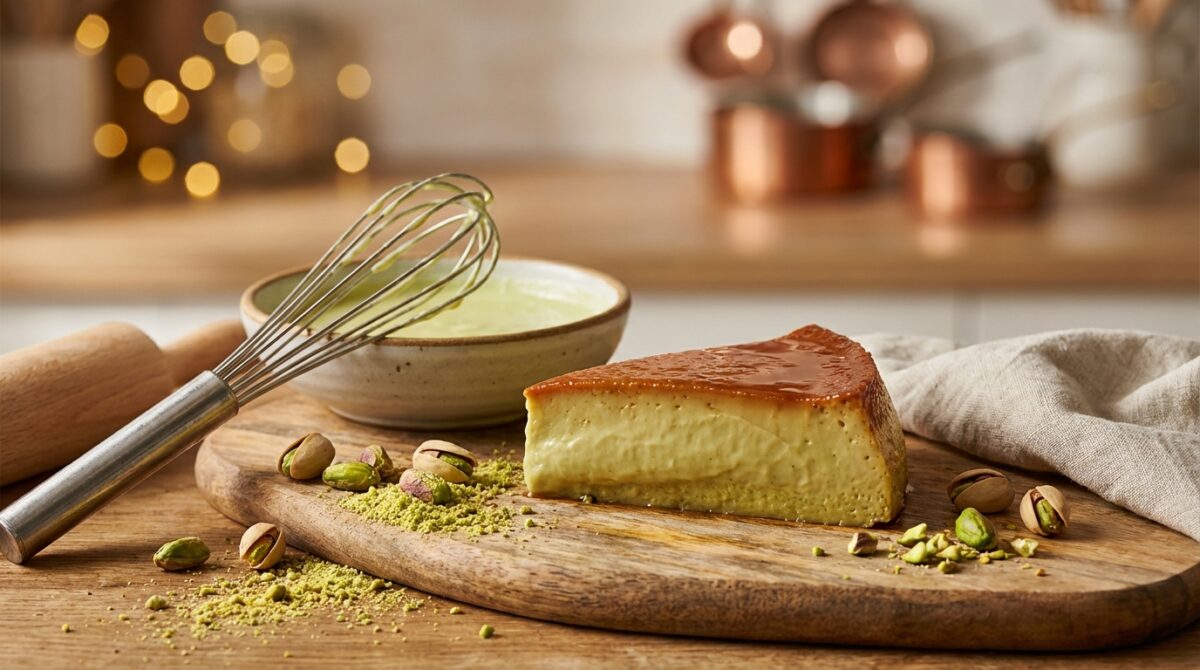 flan pâtissier pistache