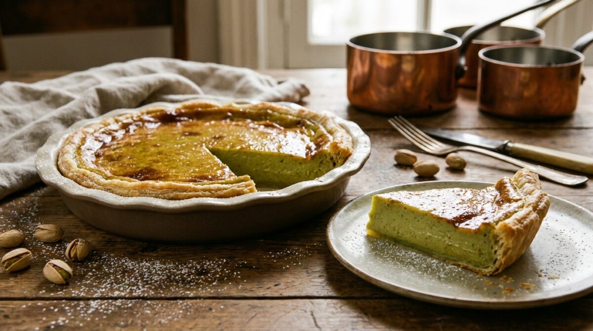 flan pâtissier pistache