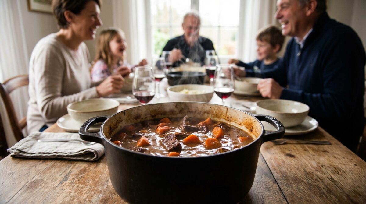 Dimanche à table : laissez le poulet de côté et savourez ce bœuf aux carottes en cocotte, un plat qui séduit tous les convives dimanche table