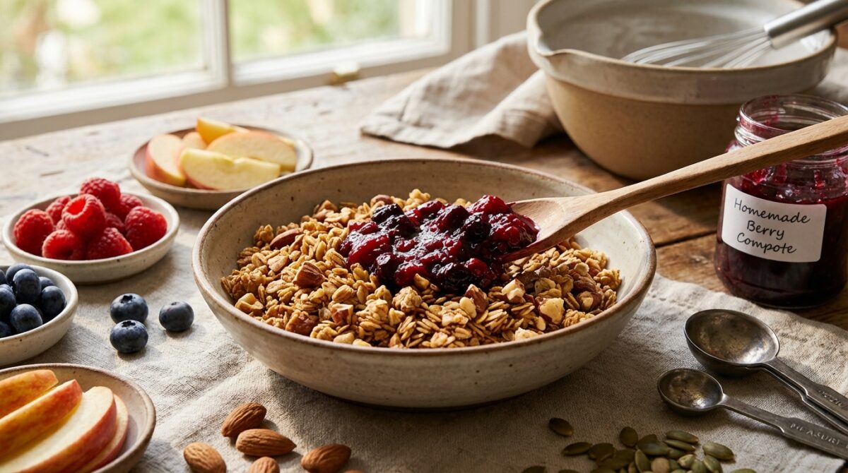 granola maison compote