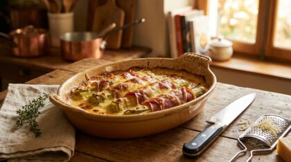 poireaux gratinés jambon