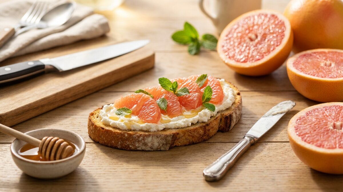 toast au pamplemousse